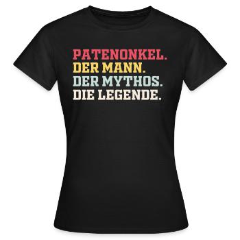 Patenonkel Taufpate Taufe Geschenk - Frauen T-Shirt - Schwarz - Vorne - AI Model Female 172 dark (172cm)