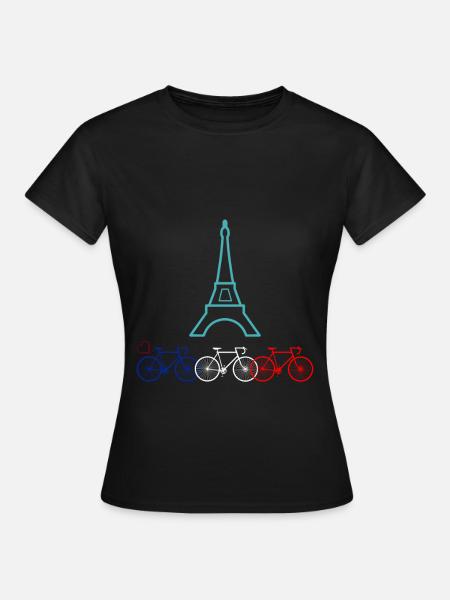 Fahrradfahren in Paris - Frauen T-Shirt - Schwarz