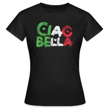 Ciao Bella - Frauen T-Shirt - Schwarz - Vorne - AI Model Female 172 dark (172cm)