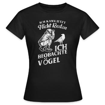 Vogelbeobachter Ornithologe Spotter - Frauen T-Shirt - Schwarz - Vorne - AI Model Female 172 dark (172cm)