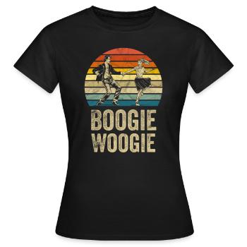 Boogie Woogie - Frauen T-Shirt - Schwarz - Vorne - AI Model Female 172 dark (172cm)