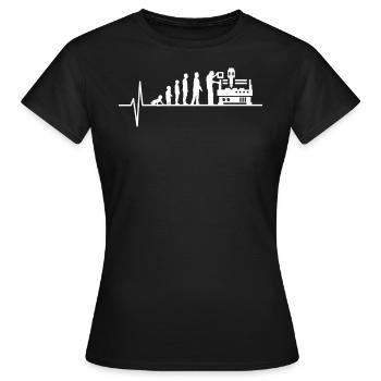 Opérateur de machine de découpe Evolution - T-shirt Femme - noir - Devant - AI Model Female 172 dark (172cm)