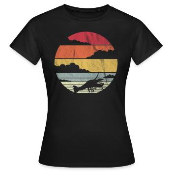 Crustacé de homard - T-shirt Femme - noir - Devant - AI Model Female 172 dark (172cm)
