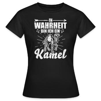 Kamel Kamel Kamel - Frauen T-Shirt - Schwarz - Vorne - AI Model Female 172 dark (172cm)