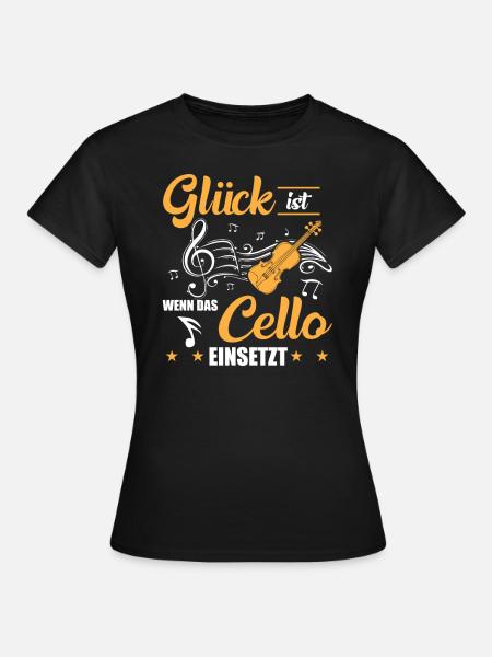 Cello Cellisten Musiker - Frauen T-Shirt - Schwarz