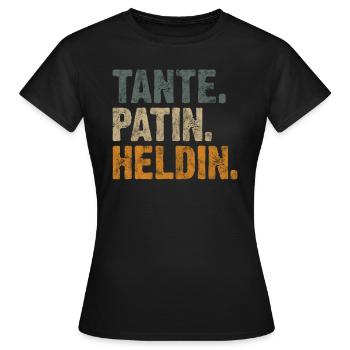 Tante Patin Heldin - Frauen T-Shirt - Schwarz - Vorne - AI Model Female 172 dark (172cm)