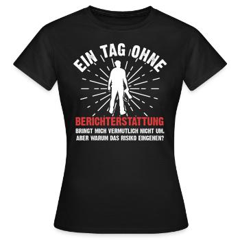Journalist - Frauen T-Shirt - Schwarz - Vorne - AI Model Female 172 dark (172cm)