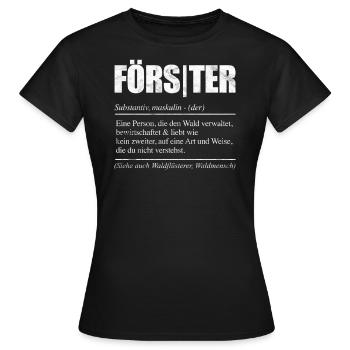 Förster - Frauen T-Shirt - Schwarz - Vorne - AI Model Female 172 dark (172cm)