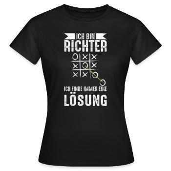 Richter Recht Urteil Amt Geschenk - Frauen T-Shirt - Schwarz - Vorne - AI Model Female 172 dark (172cm)