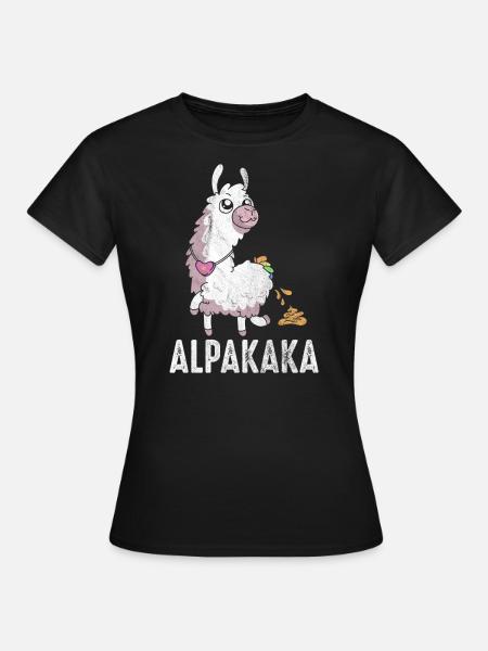 Cadeau d'alpaga drôle et mignon d'alpaga - T-shirt Femme - noir