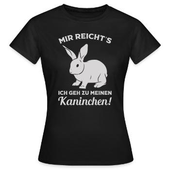 Mir reichts ich geh zu meinen Kaninchen - Frauen T-Shirt - Schwarz - Vorne - AI Model Female 172 dark (172cm)