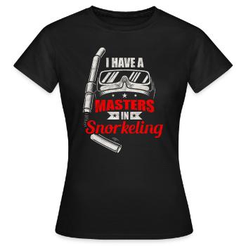 Masque de plongée avec tuba - T-shirt Femme - noir - Devant - AI Model Female 172 dark (172cm)