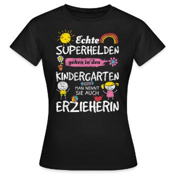Erzieherin Kindergarten Kita Geschenk - Frauen T-Shirt - Schwarz - Vorne - AI Model Female 172 dark (172cm)