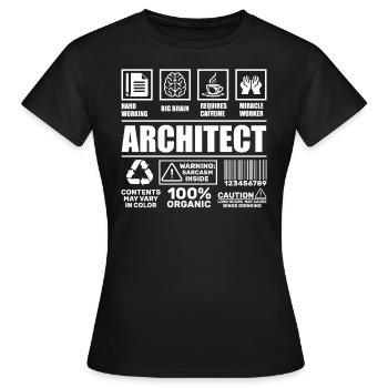 Architekt - Frauen T-Shirt - Schwarz - Vorne - AI Model Female 172 dark (172cm)