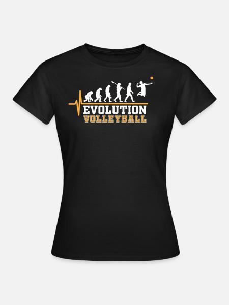 Volleyball Evolution - Frauen T-Shirt - Schwarz