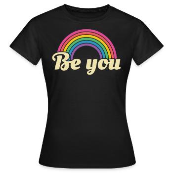 Pride CSD LGBT | Sois toi-même - T-shirt Femme - noir - Devant - AI Model Female 172 dark (172cm)