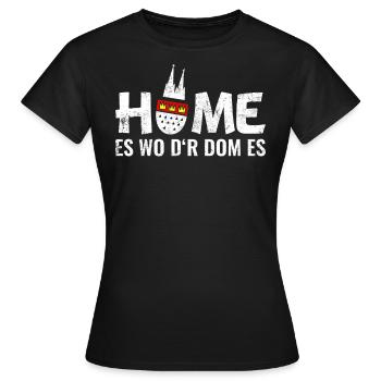 Kölner Köln Dom Rhein Stadt - Frauen T-Shirt - Schwarz - Vorne - AI Model Female 172 dark (172cm)