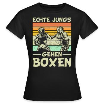 Boxen Boxen Boxen - Frauen T-Shirt - Schwarz - Vorne - AI Model Female 172 dark (172cm)