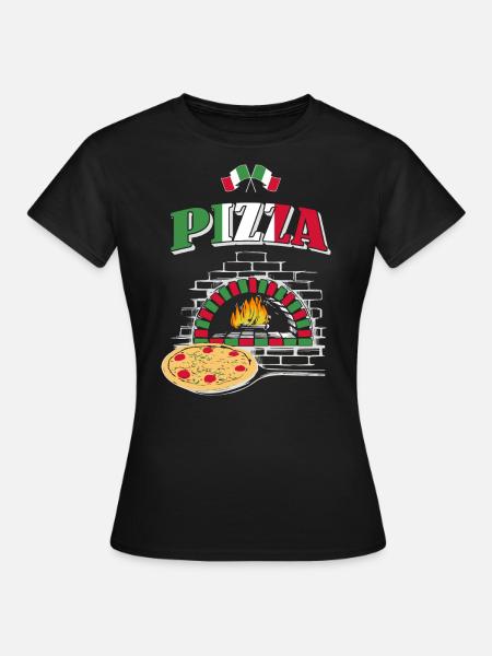 Pizza Pizzabäcker - Frauen T-Shirt - Schwarz