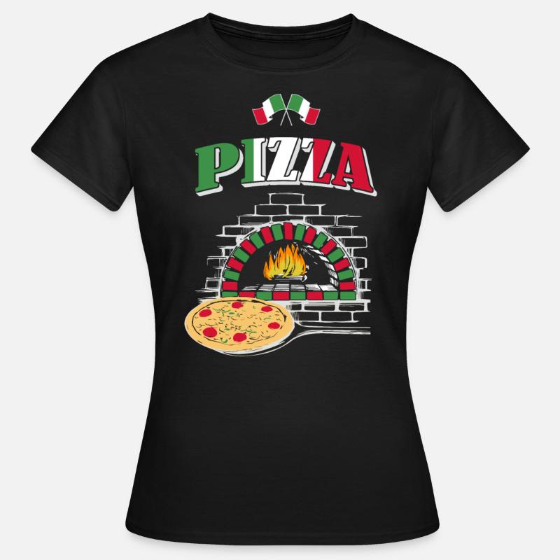 Pizza Pizzabäcker - Frauen T-Shirt - Schwarz