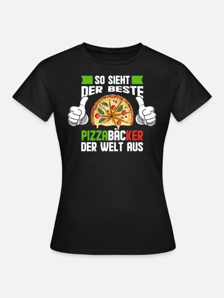 Weltbester Pizzabäcker Geschenkidee - Frauen T-Shirt - Schwarz