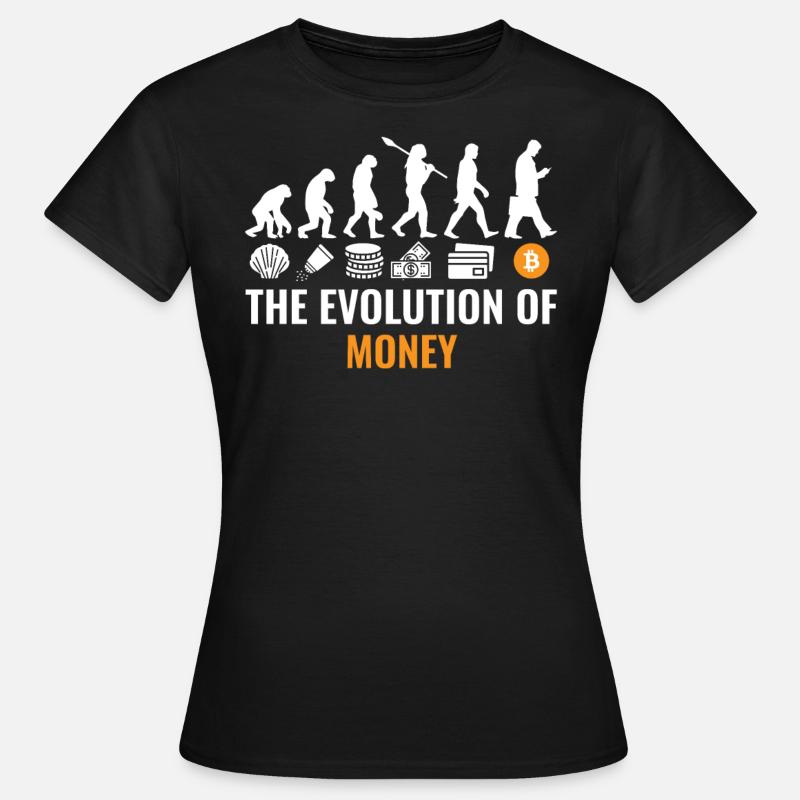 Bitcoin Evolution Crypto Millionaire Cryptocurrenc - Frauen T-Shirt - Schwarz