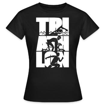 Triathlon Ausdauer Sport - Frauen T-Shirt - Schwarz - Vorne - AI Model Female 172 dark (172cm)