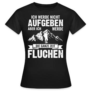 Wandern & Berge - Lustige Sprüche zum Wandern - Frauen T-Shirt - Schwarz - Vorne - AI Model Female 172 dark (172cm)
