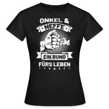 Onkel & Neffe ein Bund fürs Leben - Frauen T-Shirt - Schwarz - Vorne - AI Model Female 172 dark (172cm)