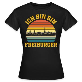 Freiburg | Ich bin ein Freiburger - Frauen T-Shirt - Schwarz - Vorne - AI Model Female 172 dark (172cm)