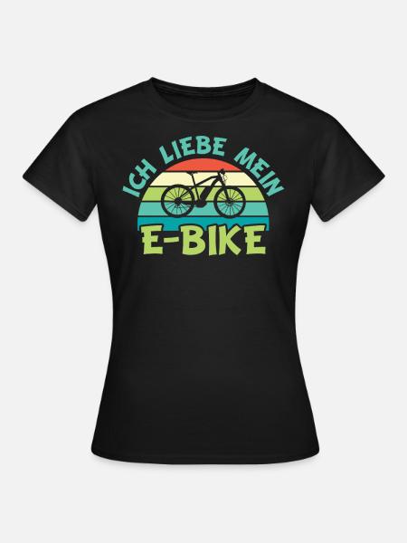 E-Bike | Ich liebe Mein E-Bike - Frauen T-Shirt - Schwarz