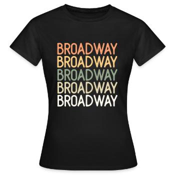 Retro BROADWAY | T-shirt de théâtre musical - T-shirt Femme - noir - Devant - AI Model Female 172 dark (172cm)