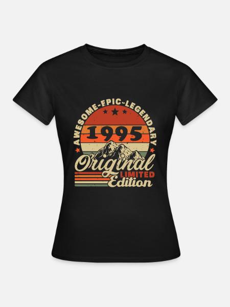 30 Ans 1995 Vintage Retro Cadeau D’anniversaire - T-shirt Femme - noir