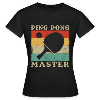 Ping pong master Gift Humor - Women's T-Shirt - black - Front - AI Model Female 172 dark (172cm)