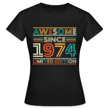 Impressive since 1974 - Women's T-Shirt - black - Front - AI Model Female 172 dark (172cm)