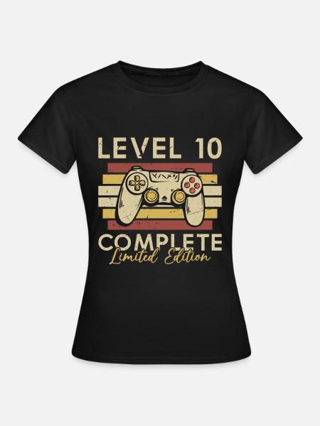 Stufe 10 abgeschlossen - Frauen T-Shirt - Schwarz