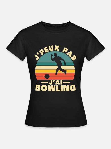 Ich kann nicht bowlen - Frauen T-Shirt - Schwarz