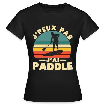Ich kann nicht paddeln, ich - Frauen T-Shirt - Schwarz - Vorne - AI Model Female 172 dark (172cm)