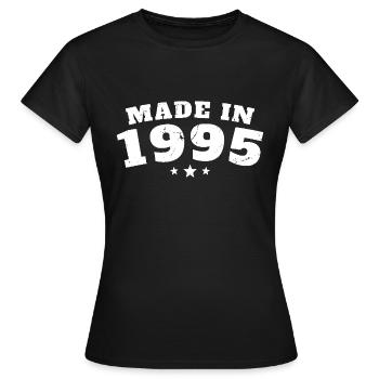 Baujahr 1995 - Frauen T-Shirt - Schwarz - Vorne - AI Model Female 172 dark (172cm)