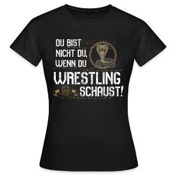 Wrestling schauen - Frauen T-Shirt - Schwarz - Vorne - AI Model Female 172 dark (172cm)