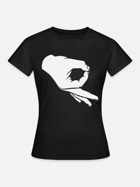 Jeu de trou cadeau rejoué cercle doigt de jeu - T-shirt Femme - noir