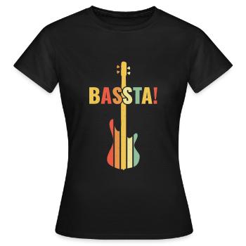 Bassta ! - Joueur de basse drôle - T-shirt Femme - noir - Devant - AI Model Female 172 dark (172cm)