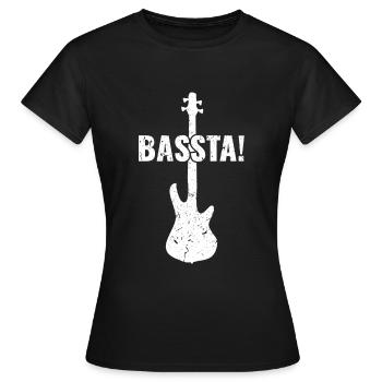 Bassta ! - Joueur de basse drôle - T-shirt Femme - noir - Devant - AI Model Female 172 dark (172cm)