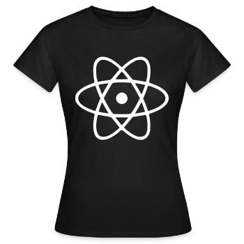 Atom - Women's T-Shirt - black - Front - AI Model Female 172 dark (172cm)