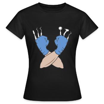 Dental Wolverine Dentist - Women's T-Shirt - black - Front - AI Model Female 172 dark (172cm)
