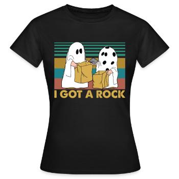 J'ai eu un rocher drôle halloween - T-shirt Femme - noir - Devant - AI Model Female 172 dark (172cm)