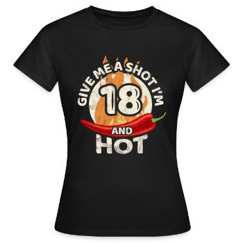 18 Birthday Age of Majority Party Gift - Women's T-Shirt - black - Front - AI Model Female 172 dark (172cm)