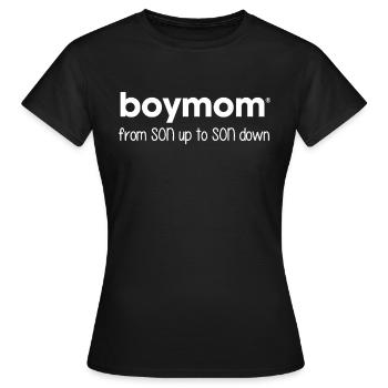 T-shirt garçon maman de fils à fils - T-shirt Femme - noir - Devant - AI Model Female 172 dark (172cm)