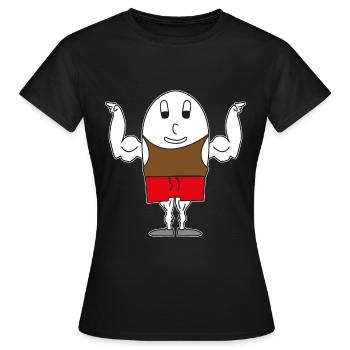 Ei Muskelmann - Frauen T-Shirt - Schwarz - Vorne - AI Model Female 172 dark (172cm)