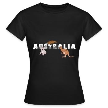 Australien Australische Tiere Känguru Koala Sydney - Frauen T-Shirt - Schwarz - Vorne - AI Model Female 172 dark (172cm)